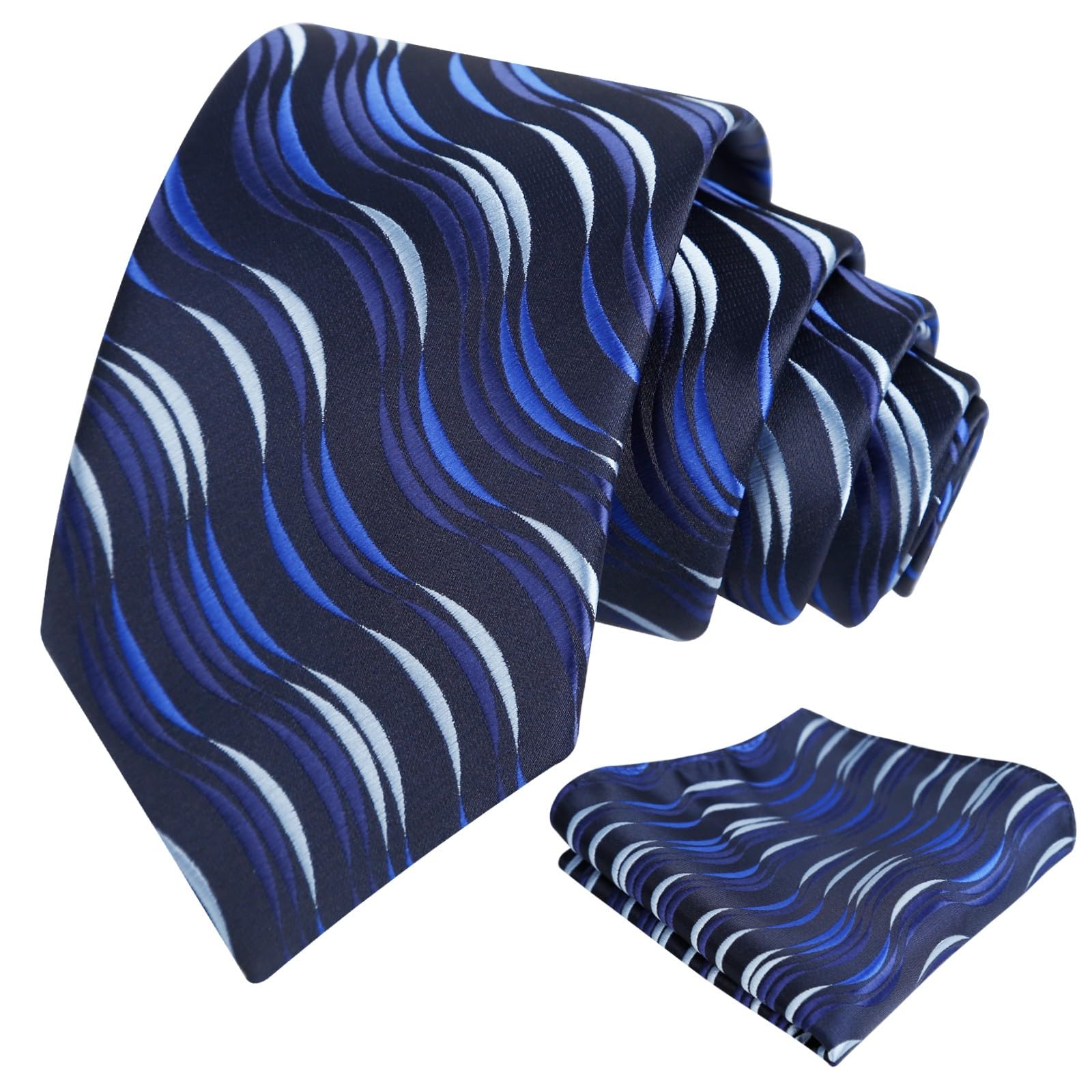 Alizeal Mens 3.15'' Gradient Novelty Tie Set with Pocket Square