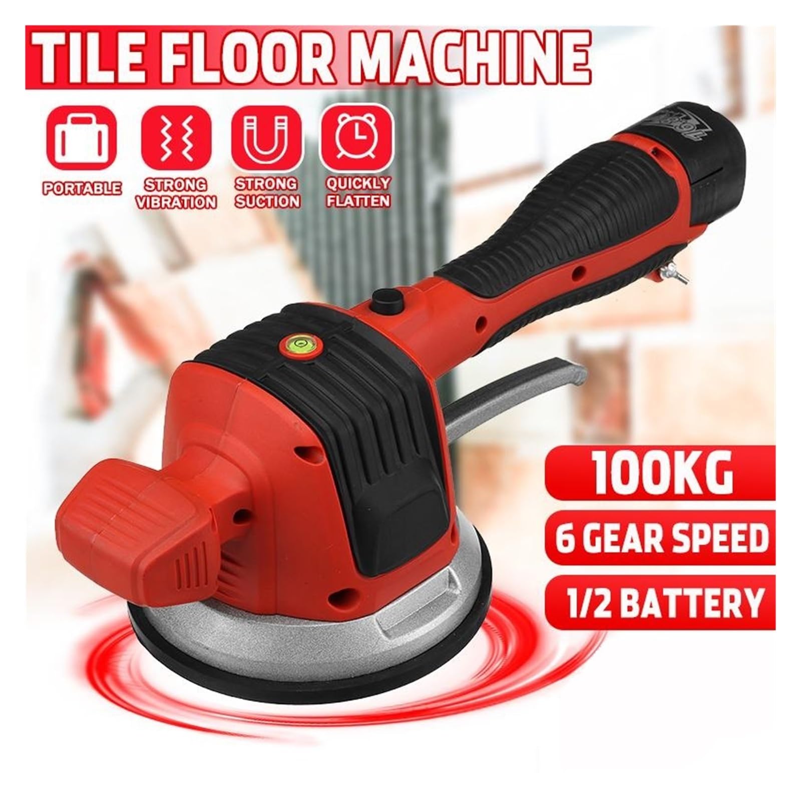 Strumento di vibrazione per piastrelle Cordless Piastrellatura Intonacatrice Pavimento Parete Piastrelle Vibrazione Mattoni Piastrelle Strumento di Livellamento strumento di installazione delle vibraz