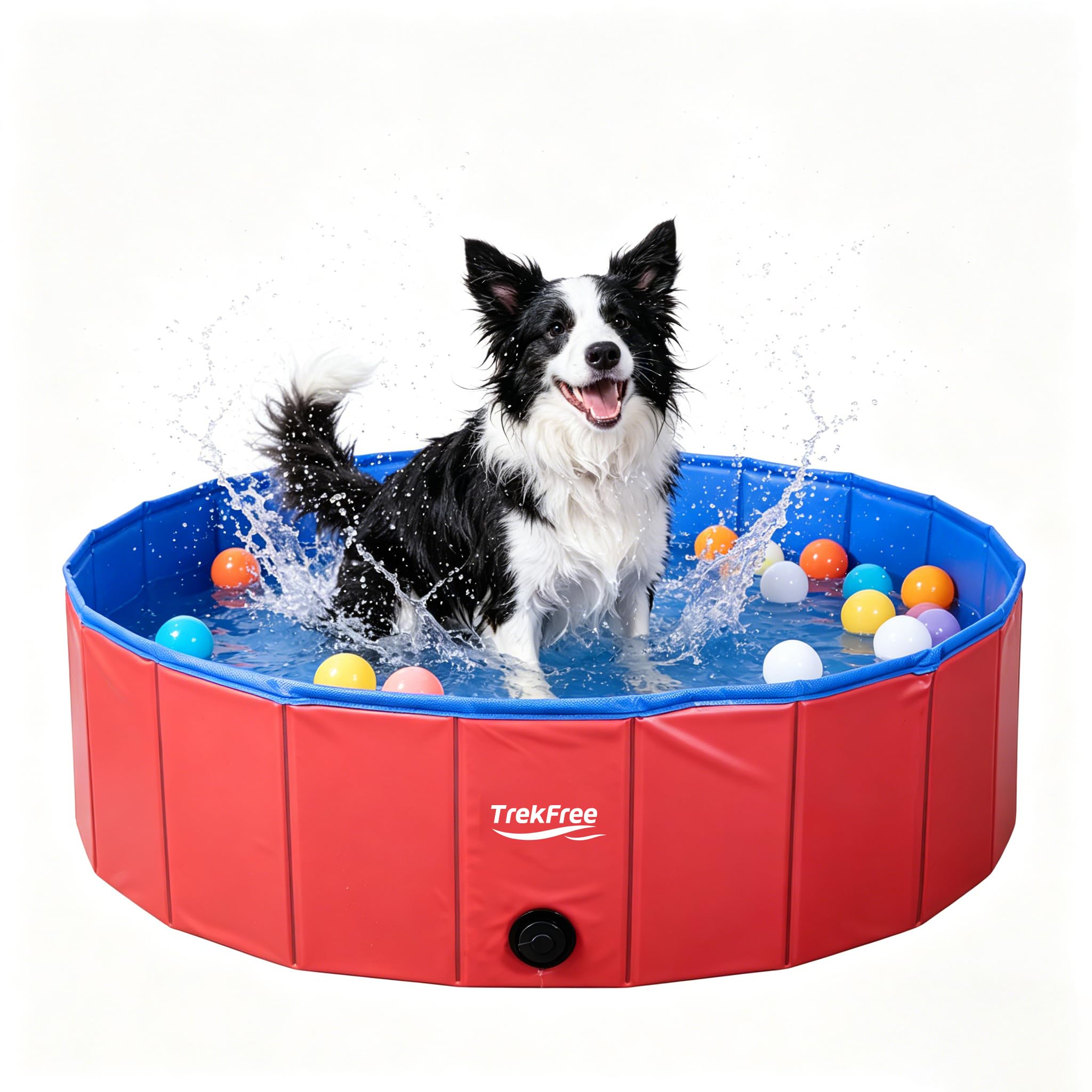 Photo 1 of TrekFree Foldable Dog Pool 40x12in Red