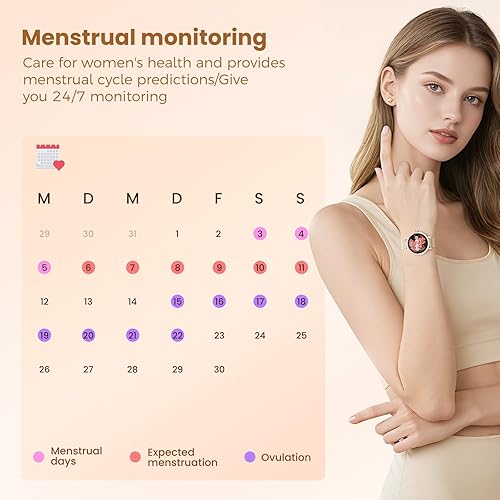 Miniatura 4 de KEEPONFIT Relojes inteligentes con llamadas Bluetooth (respuesta y marca) para AndroidiPhone, pantalla táctil de 1.27 pulgadas con actividad