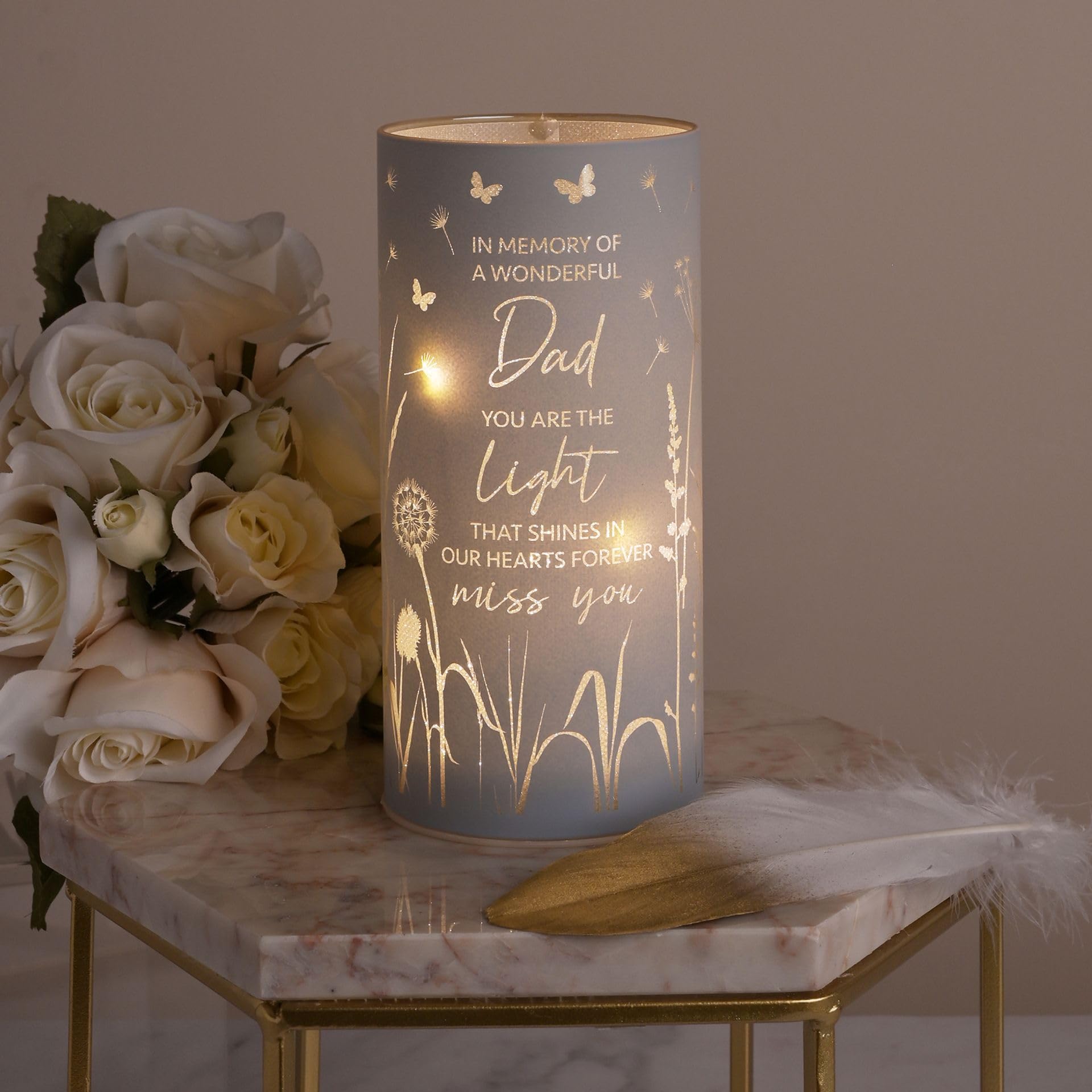 Widdop Thoughts of You LED Memorial Tube Light - Dad - Commemorative Light Present Memory Sentimental Message - Image 4