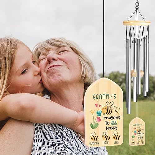 Miniatura 123 de Regalos personalizados para abuelas, campanillas de viento, regalos para abuela, regalo perfecto para el día de la madre, cumpleaños, Acción