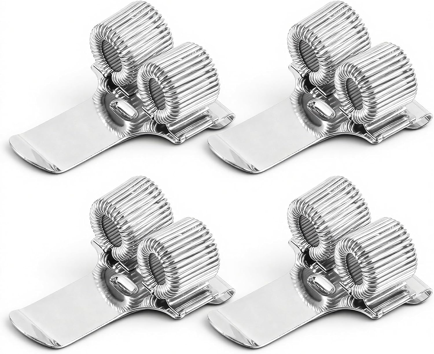 4 Pcs Metal Pen Holder Adjustable Spring Loop Pen Clip Universal Organizer Holder Clip for Notebook Clipboard Home Office Pocket School Journal