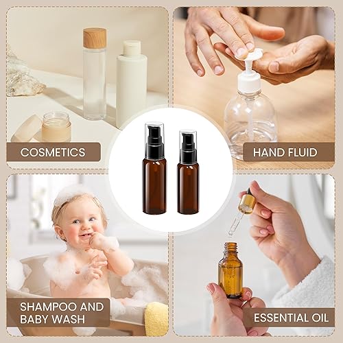 Miniatura 6 de VIDELLY 10 botellas de viaje dispensadoras de botellas dispensadoras de botellas de plástico de 1.7 fl oz, botella de plástico transparente para