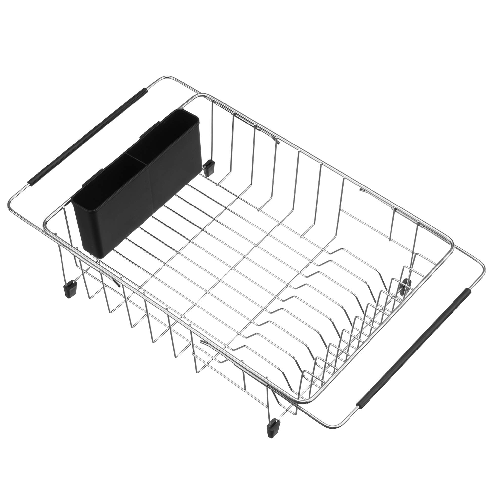 iPEGTOP Sink Dish Drying Rack with Rubber Feet, Kitchen Stainless