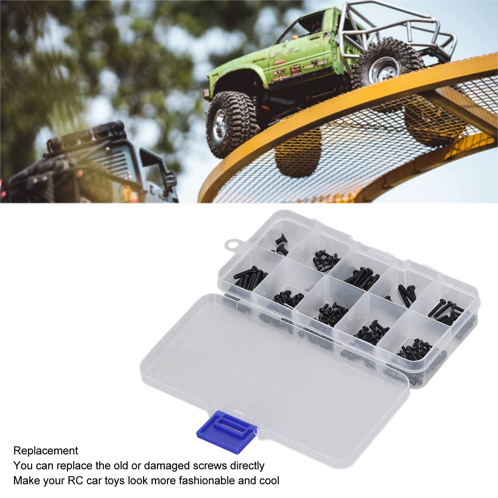 Kit d'outils pour voitures RC 24 en 1 - Jeu de tournevis (plat / Phillips / hexagonal) - Pinces / Clé / Alésoir - Outils de réparation pour voitures RC et quadricoptères