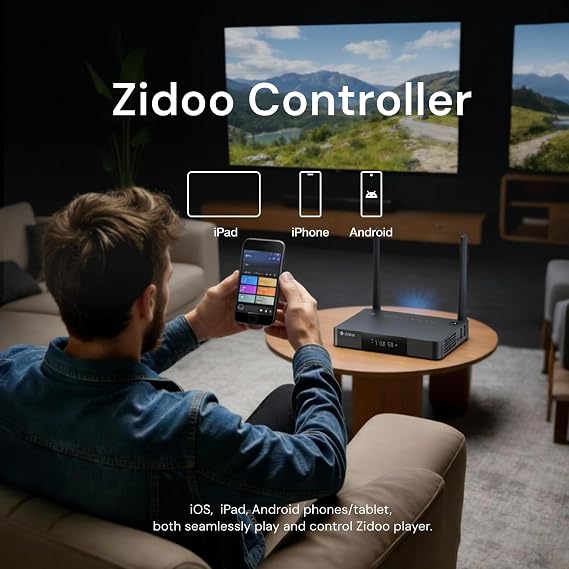zidoo Z9X 8K- 8K HDR Media Player, Android 11 OS, Amlogic S928X-K Processor 6G+64G, VPU Video Engine&VS10 Image Engine,4K Ultra HD Blu-ray, BDMV/ISO,for Video & Audio Playback