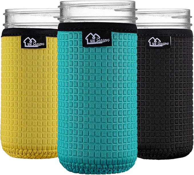 Wide Mouth Mason Jar Neoprene Sleeves