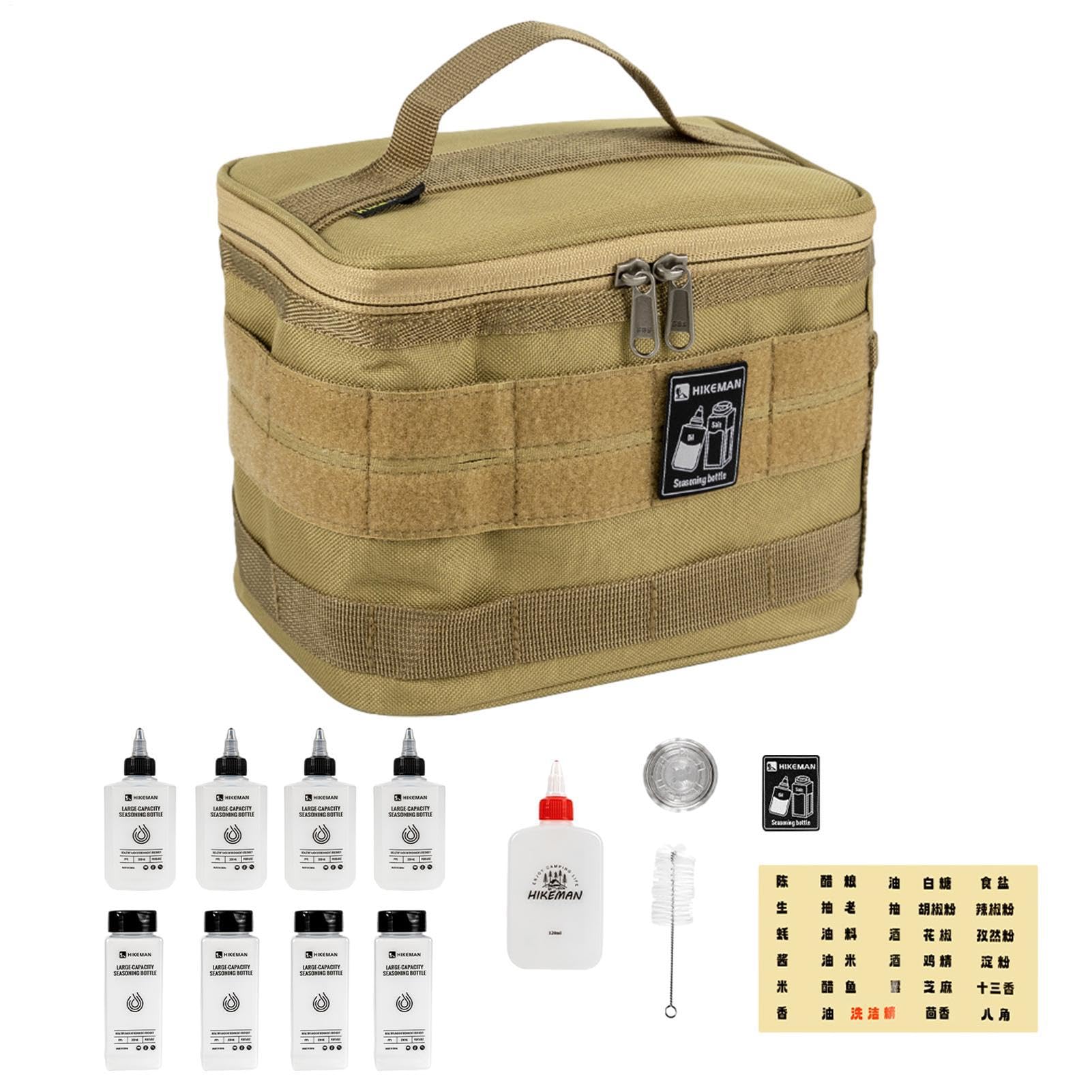 Genérico Gewürzbehälter | Camping-Gewürzflasche | 14 Flaschenbehälter mit | Rührstäbchen zur Aufbewahrung von Gewürzen und Gewürzpulver.