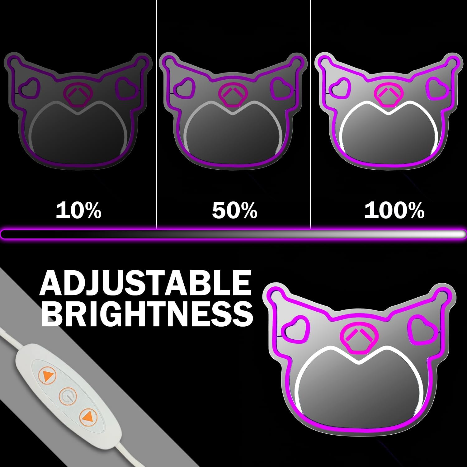 Anime Mirror Neon Sign Dimmable Led Neon Mirror Sign for Dresser Room Decor Anime Wall Mirror Neon Light Up Acrylic Mirror Bedroom Wall Locker Room Living Room - Image 4