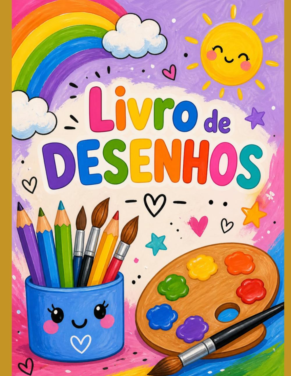 Livro de DESENHOS: Animais, unicórnios, castelos e aventuras para soltar a imaginação!
