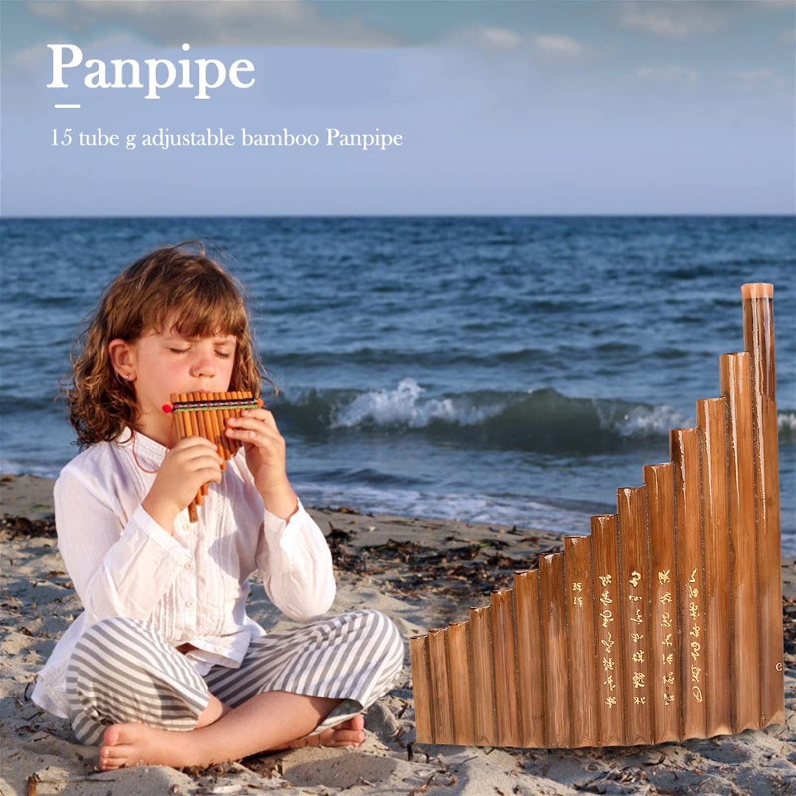 Zampoñas 15 Pipe G Key Pan Flauta Panpipes De Bambú Instrumento De Viento De Madera Tradicional Chino