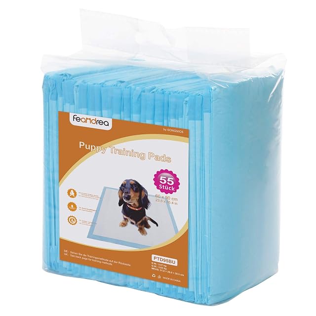 FEANDREA 55 Almohadillas para Perros, 90 x 60 cm, Superficie de Secado Rápido, Transpirables