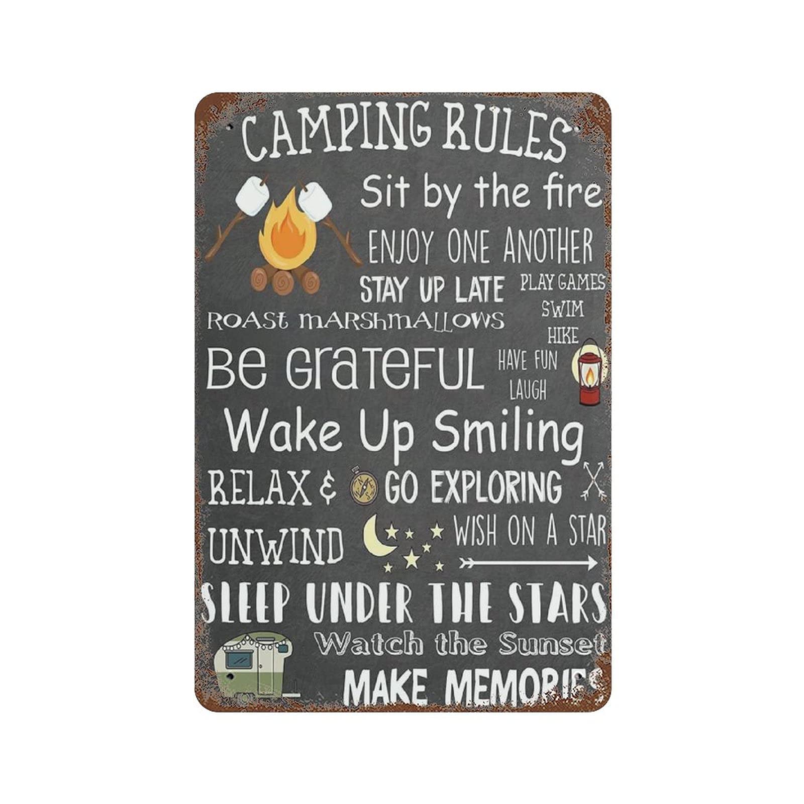 Genuine Products Retro Metal Iron Painting Tin Sign Wall Decor Poster Vintage Aluminum Plaque 7.9"x11.8"