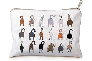 Doodle Cat Butt Woven Cosmetic Bag: A Purrfect Buddy for Your Beauty Essentials