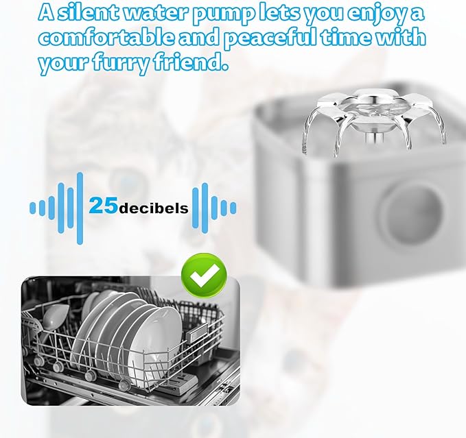 Pico de Fuente de Agua para Gatos, Accesorio para Fuente de 2.6L, Acero Inoxidable miniatura 3