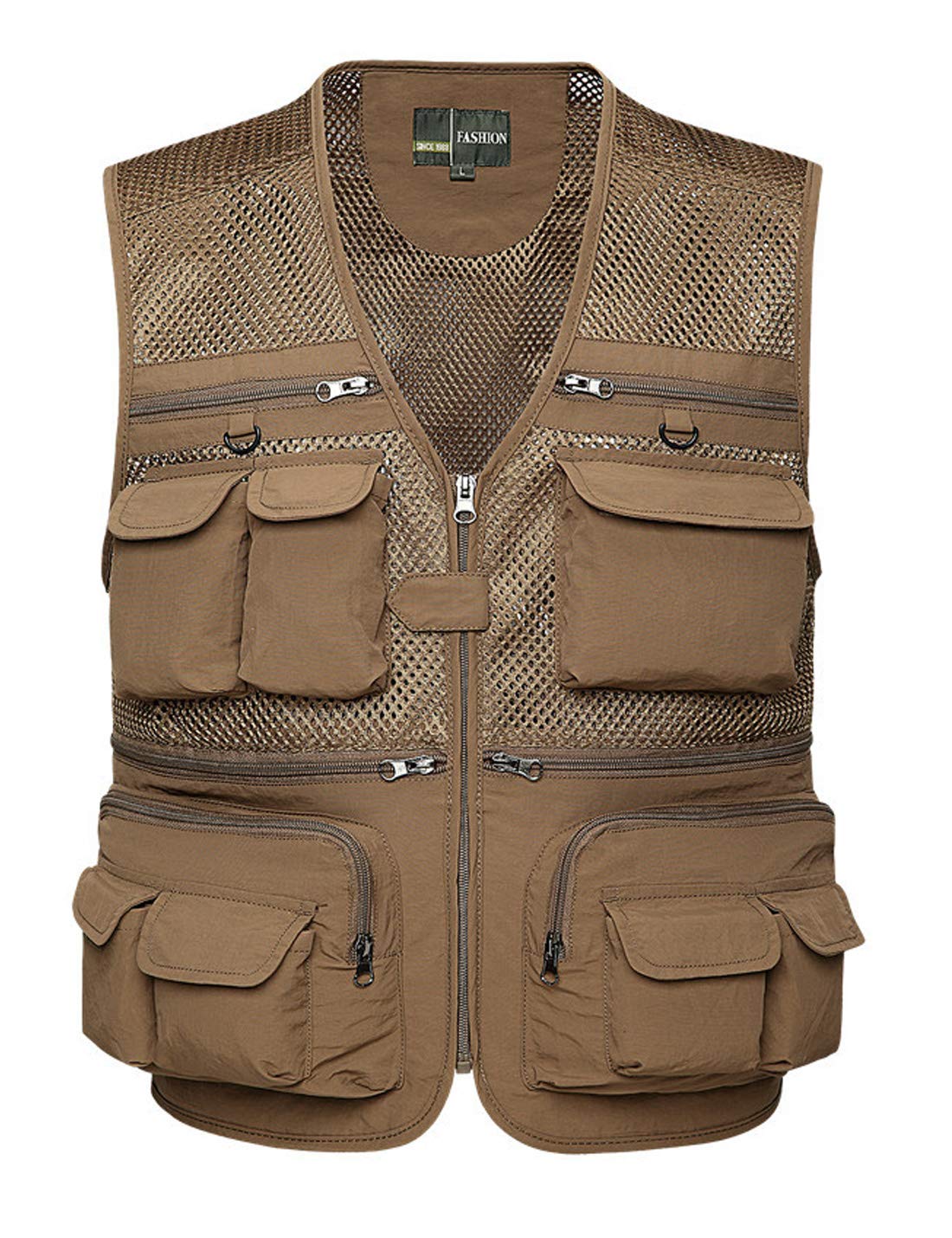 GihuoMen's Fishing Vest Utility Shooting Safari Travel Vest with Pockets