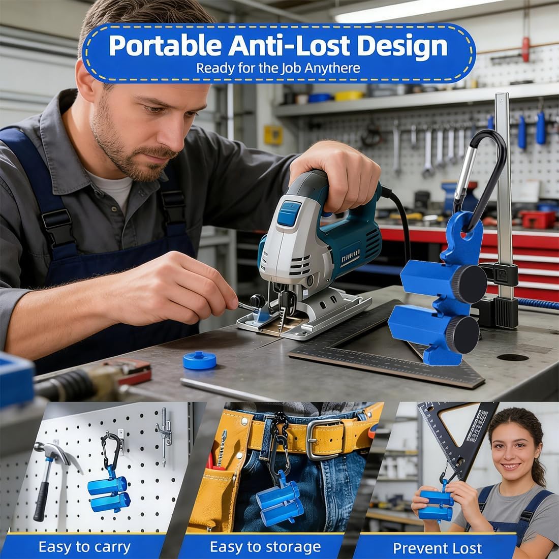 Right-Angle Ruler Clamp, Tall Stair Gauges for Framing Square with Hexagonal Stable Lock, Anti-Slip High-Profile Stair Gauge for Circular Saw, Improves Precision for Carpentry & Circular Saw (All)