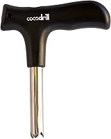 Vista 3 de CocoDrill Herramienta abridor de coco + popote reutilizable - Paquete combinado - Beber de acero inoxidable - 1 pajita de metal + limpiador
