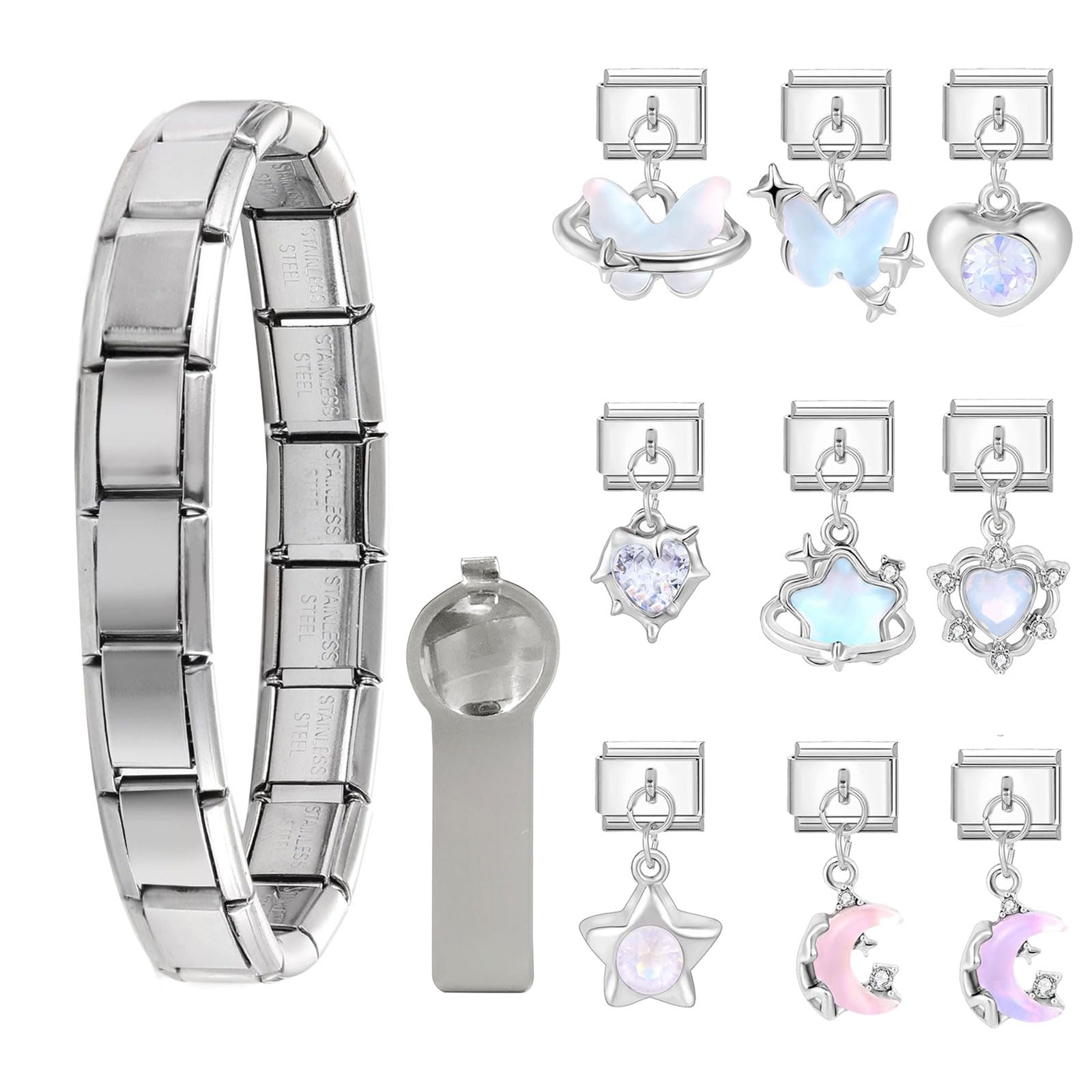 papasgix Italian Charms Set - 10mm*9mm Charm Bracelet, Love Fruit Cake Pendant