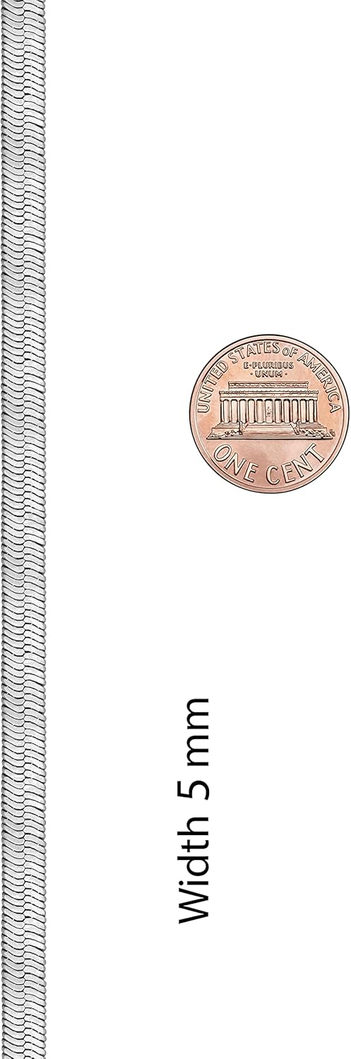 LIFETIME JEWELRY 5mm Flexible Herringbone Chain Necklace 24k Real Gold Plated - Image 8