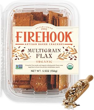 Firehook Baked Crackers Organic Multigrain Flax Crackers, 5.5 OZ