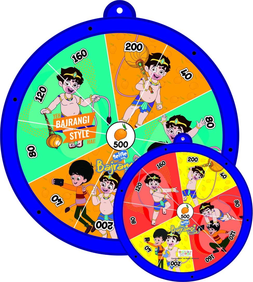 ‎Zitto Selfie with Bajrangi 2 in 1 Round Dart Board & Game Board for Kids (Small)