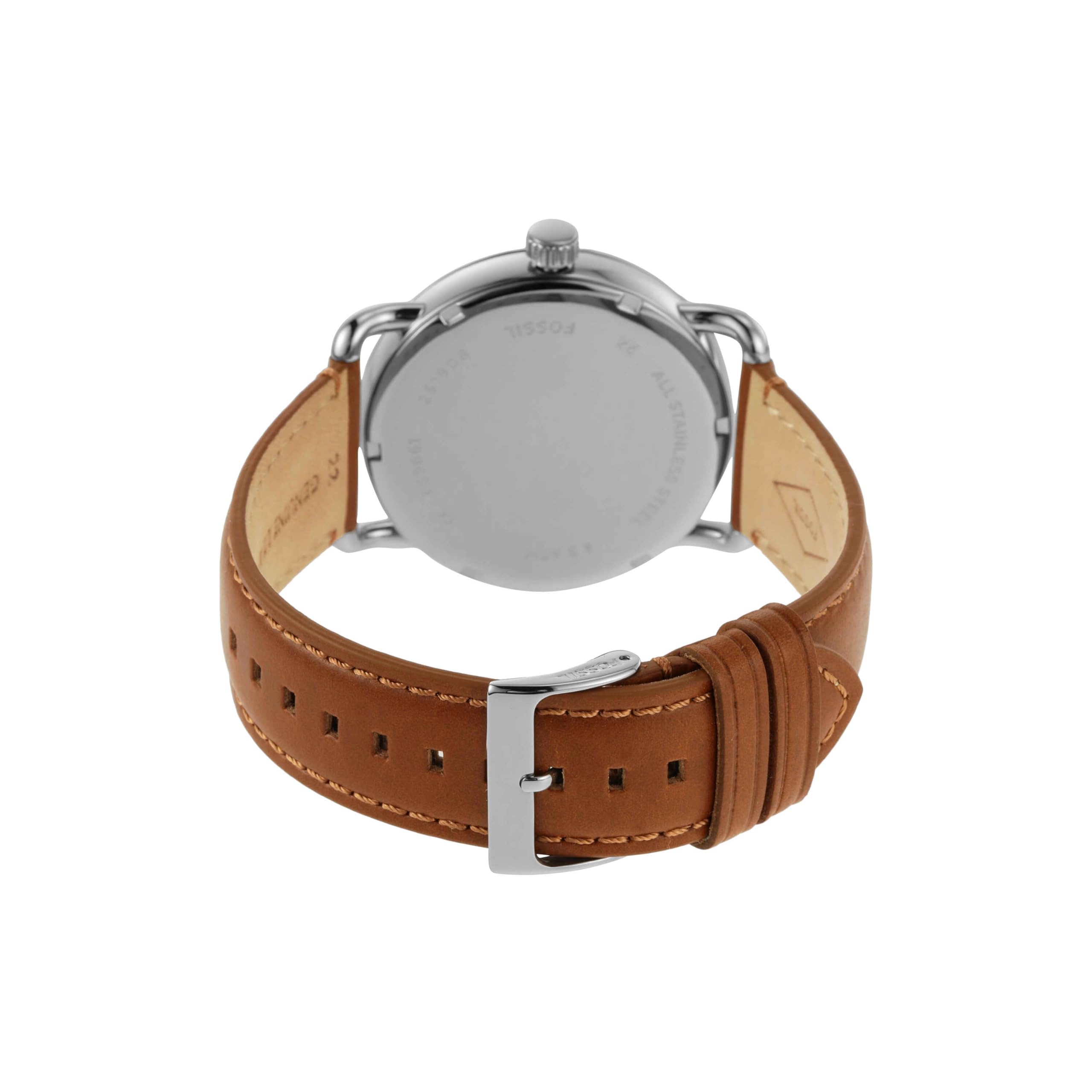 Fossil Copeland męski zegarek, mechanizmem kwarcowym i paskiem ze stali nierdzewnej lub skóry