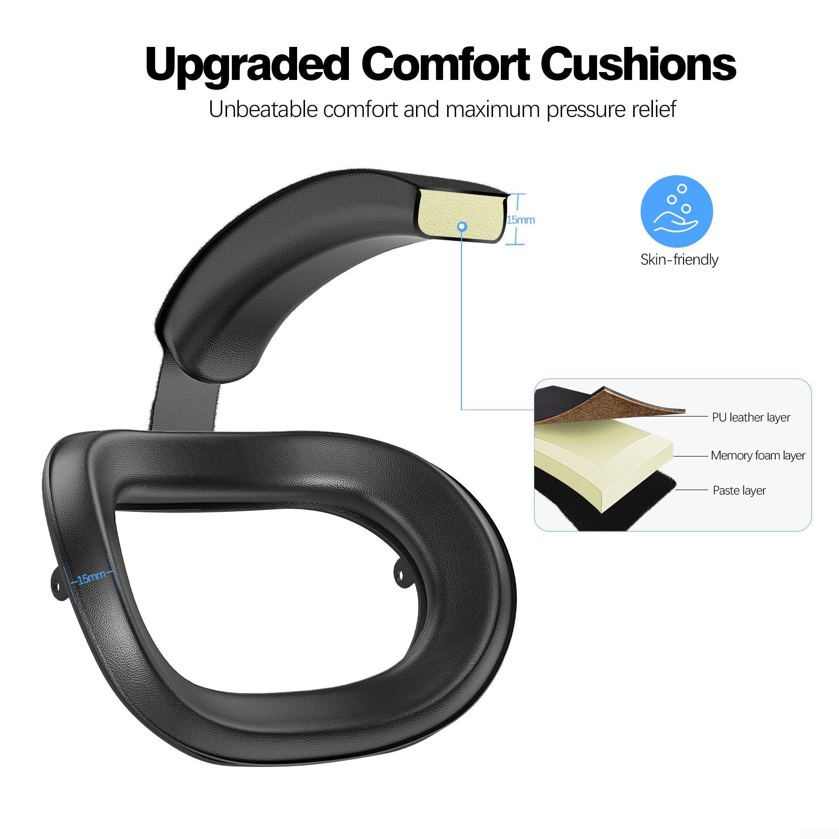 Sangle de tête orientée confort pour utilisateurs Meta Quest3S VR réglable et fiable (blanc)
