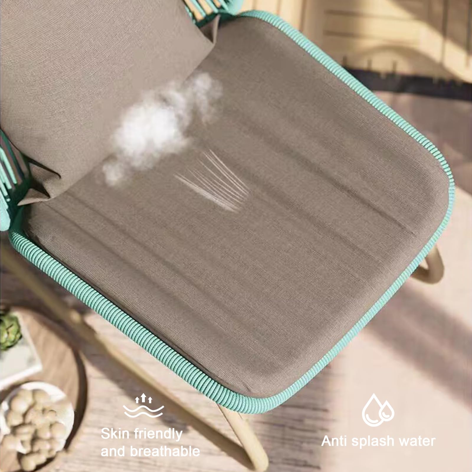 Poltrona Imbottita per Allattamento, per cameretta dei Bambini, Moderna Struttura in Metallo Intrecciata a canne per cameretta dei Bambini, Soggiorno, Patio, Cortile, Balcone