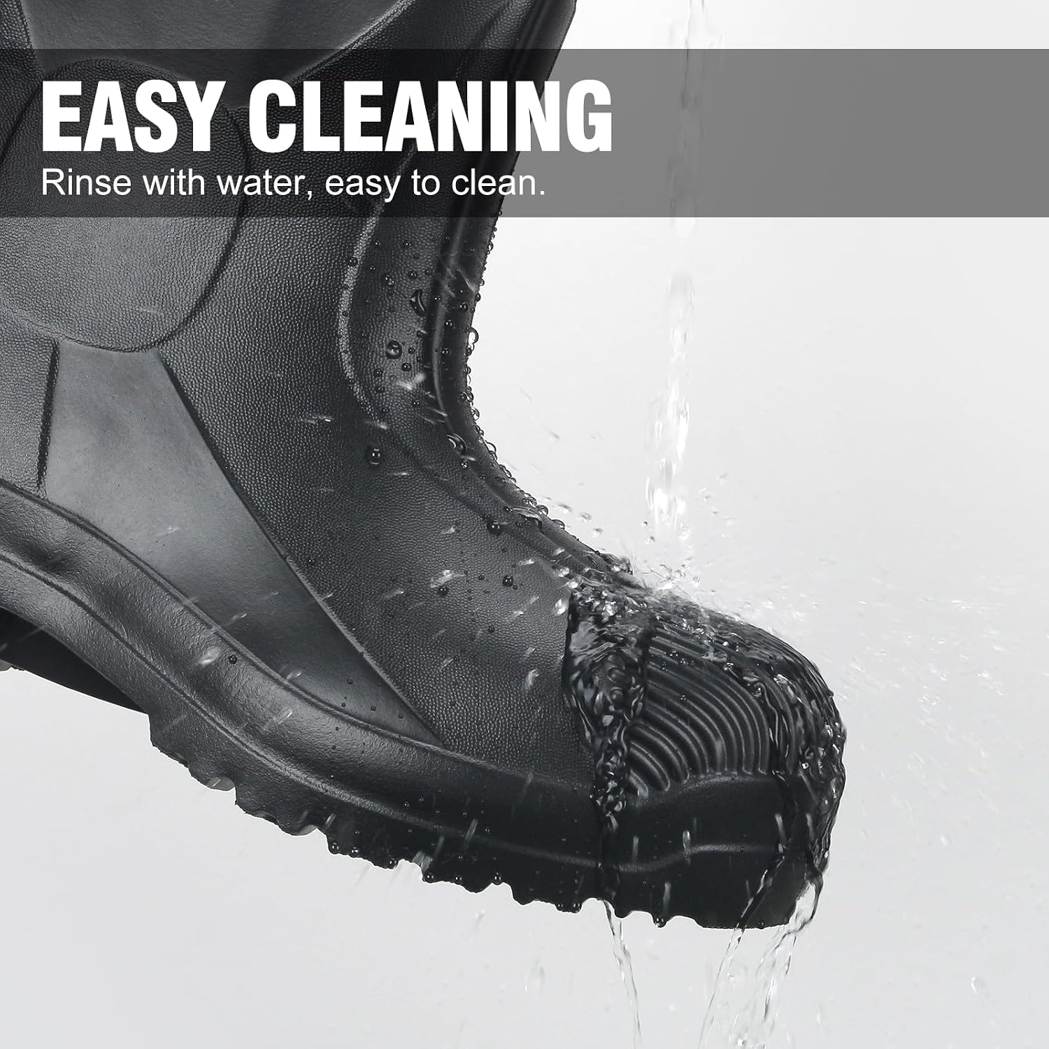 Ultra Lightweight Garden Boots, Seamless Waterproof Rain Boots, Durable Slip Resistant Work Boots Rubber Boots for Men Women