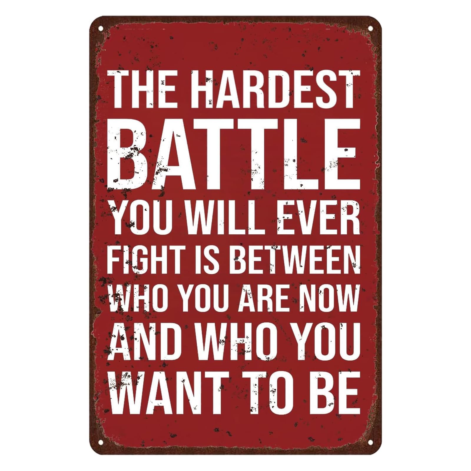 Persistent Struggle Inspirational Vintage Metal Sign Workplace Positive Slogan Wall Hanging Decor Plaque for Leisure Space 8x12 Inch