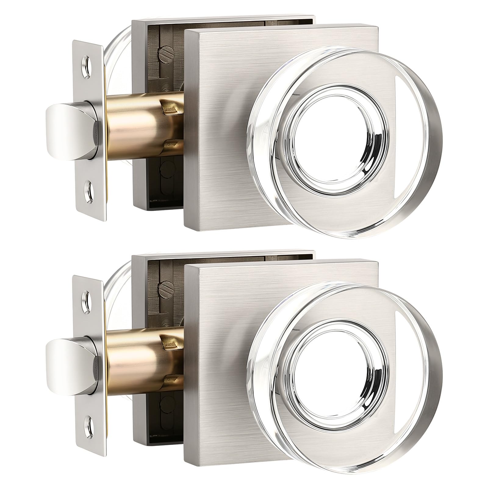 Crystal Glass Door Knobs with Lock - Privacy & Security -11 Crystal Glass Door Knobs with Lock - Privacy & Security -11