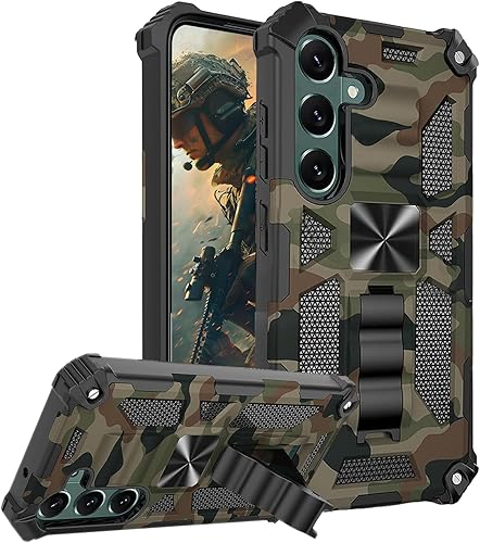 Miniatura 8 de CCSmall Funda de camuflaje para Samsung Galaxy A13, funda para teléfono Galaxy A04s, protección resistente a prueba de golpes, grado militar,
