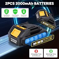 Mowis Elektromos Metszőolló 30mm LCD Kijelzővel 2x2Ah Akkumulátorral 7