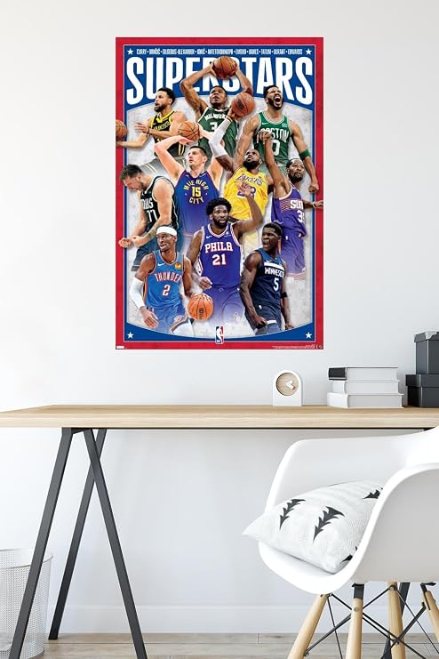 Trends International NBA League - Superstars 24 Wall Poster, 34L x 22.4W, Premium Unframed Version