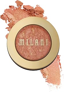 Milani Baked Blush, Powder Blush for Cheeks, Cruelty Free Makeup - Shape, Contour & Highlight Face for a Shimmery or Matte Finish -Rose D'oro