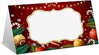 Vista 13 de Tarjetas editables con nombre – Paquete de 25 tarjetas de acompañante para fiesta de Navidad, boda o cena, fácil de plegar