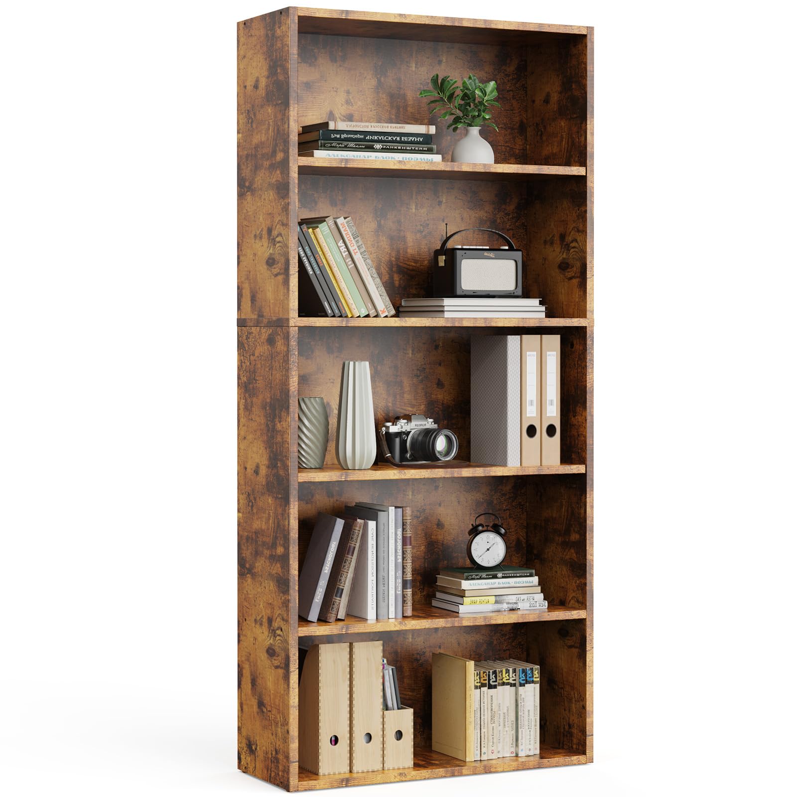 Amazon.com: Sweetcrispy Industrial 5 Shelf Bookcase - Large 53