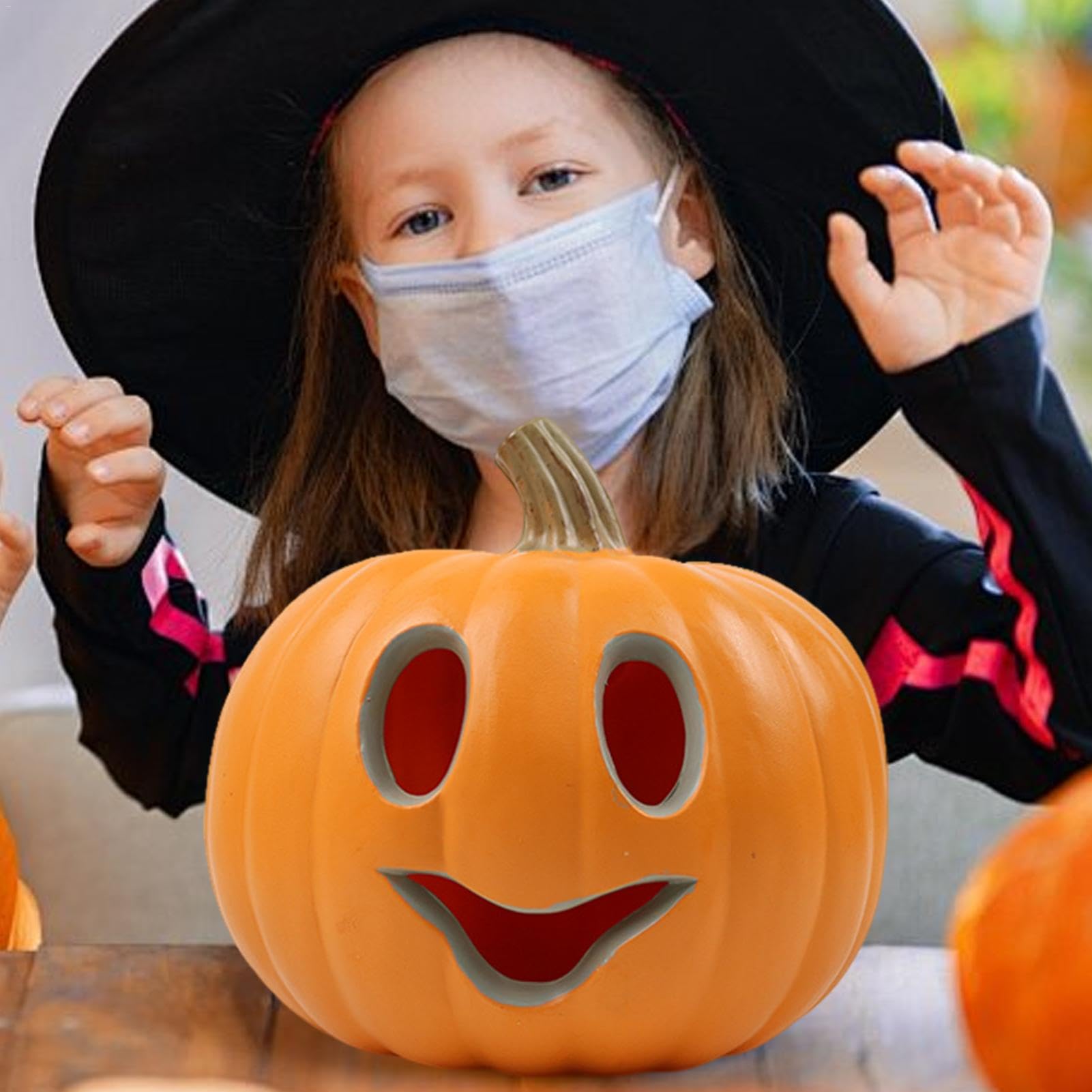 Amazon.co.jp: shjxi ハロウィンパンプキン LEDライト付き、LEDライト