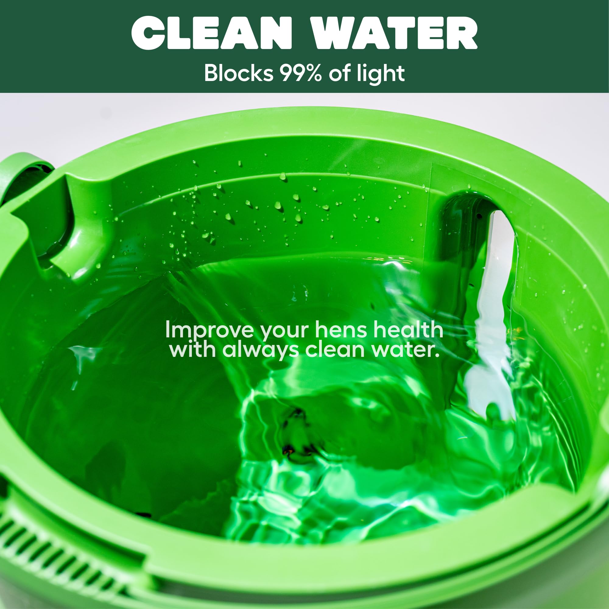 Omlet Irrigatore termico per polli, 3 galloni, dispenser automatico di acqua per polli, senza BPA, coperchio a cupola anti-rottura, include 5 tazze e capezzoli, verde Eglu
