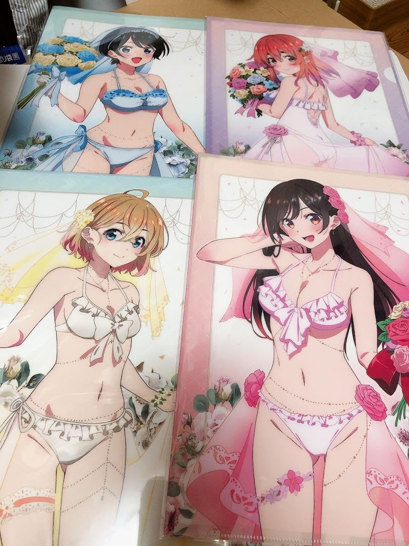 Amazon.co.jp: A4クリアファイル 全4セット ウェディング水着 彼女お