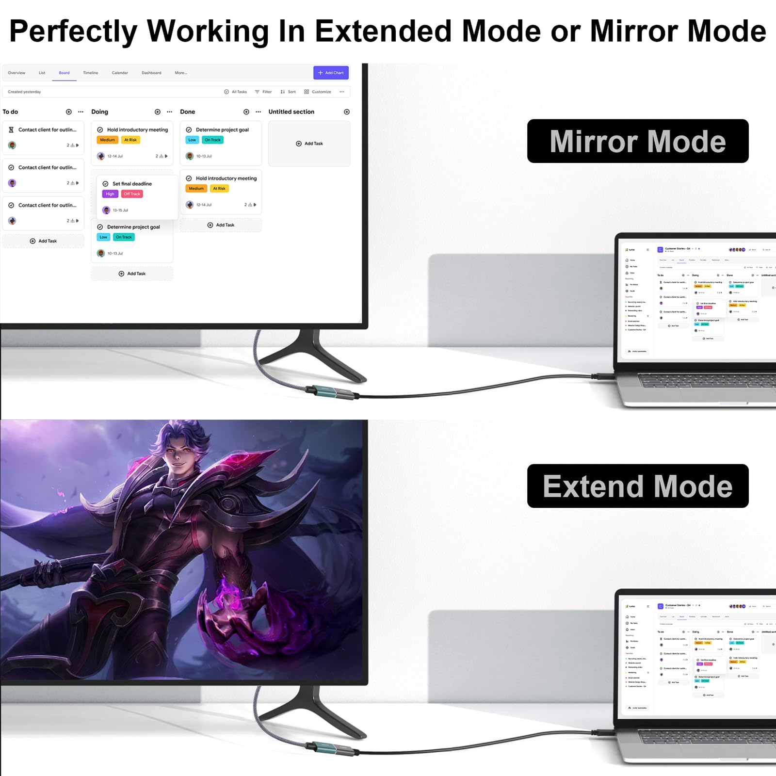 SLDXIAN Adattatore HDMI a VGA, Adattatore HDMI Femmina a VGA Maschio 1080P per PC, laptop, TV Box, Monitor, Proiettore (15CM)
