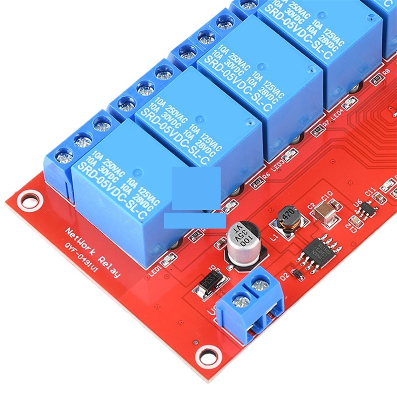 Modulo relè a 4/8 vie 1 pz DC ​​5V/12V/24V TCPIP modulo relè di rete interruttore LAN controllo dispositivo intelligente controllo remoto(4-way,DC 12V)