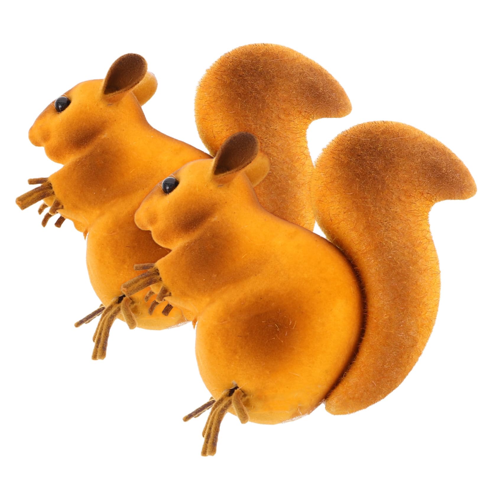 Milisten 2pièces Figurines Écureuils Mousse Réalistes Décoration Intérieure avec Petits Écureuils Animaux Forêt Miniatures