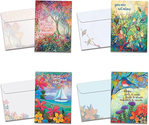 Miniatura 1 de Tree-Free Greetings Paquete de 16 tarjetas surtidas con sobres a juego, ecológicas, fabricadas en Estados Unidos, 100% papel reciclado, 5 x 7