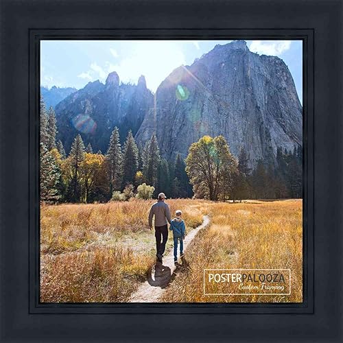Miniatura 10 de Poster Palooza 24x36 Contemporary Black Complete Wood Picture Frame with UV Acrylic, Foam Board Backing, & Hardware