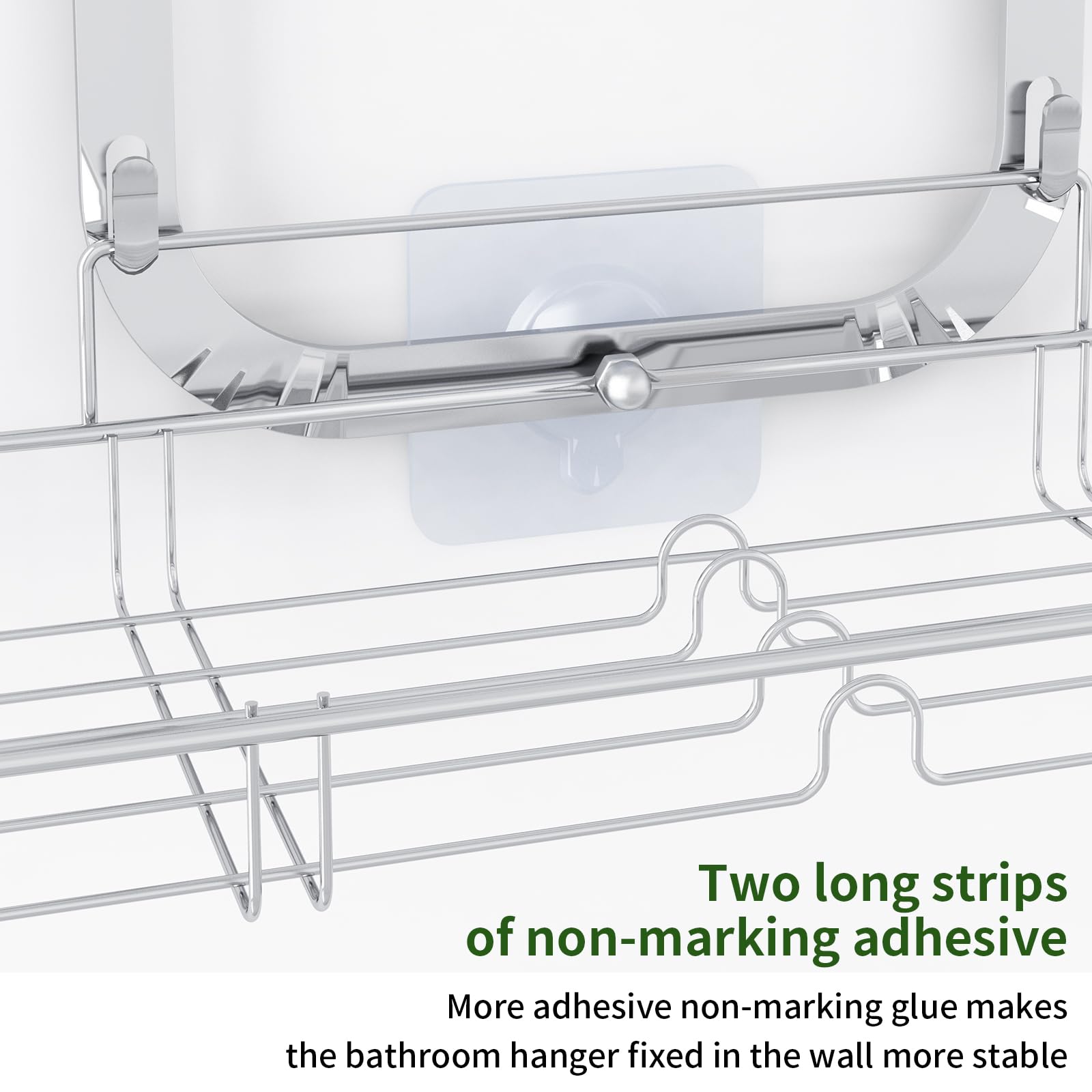 Amazon.com: Fixwal 淋浴收納架懸掛在淋浴頭高度可調浴室銀色置物架附2 個肥皂架掛鉤適用於毛巾、海綿、刮鬍刀的掛鉤: 居家與廚房