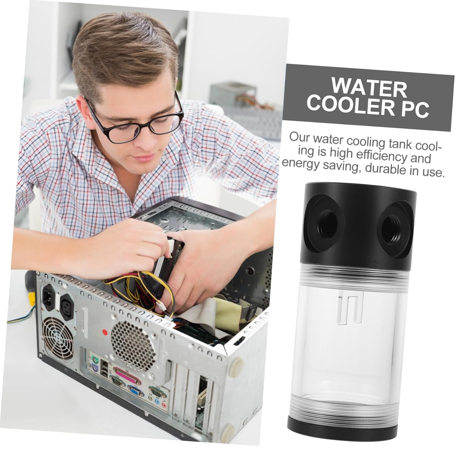Gadpiparty 1set Water Cooling Tank for Design Material Configuration for Efficient Liquid Cooling System
