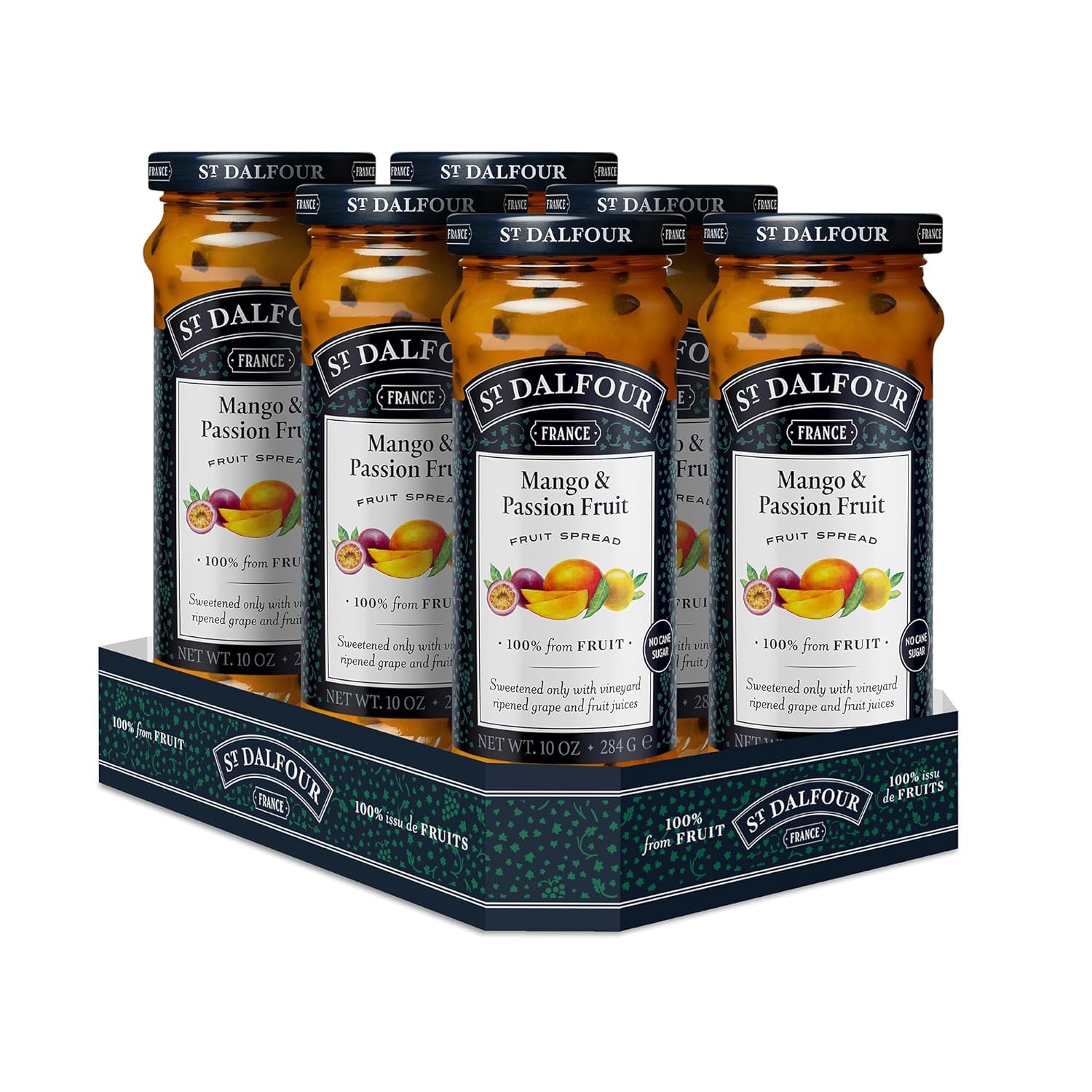 St. Dalfour Mango & Passion Fruit / 10 Ounce (Pack of 6) / 6 Jams & Preserves